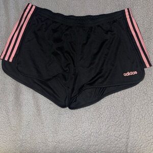 Adidas Black/ Pink Gym Shorts